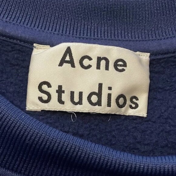 Acne Studios Crewneck Sweatshirt Size Small Blue - Picture 3 of 4